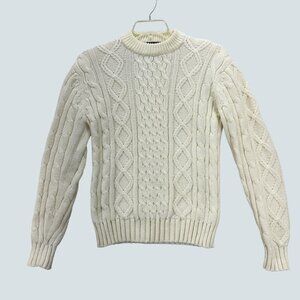 Vintage Sweater Emporium Cable Knit Sweater Ribbed Collar Cuffs & Hems Mens M